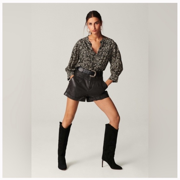 NWT ba&sh lio shirt noir size M - Picture 3 of 15